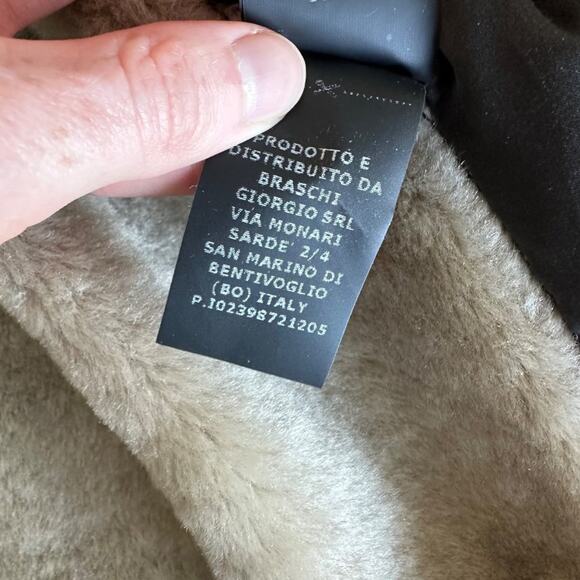 Georgio Brato Leather Bomber Jacket in Green & Brown - Picture 7 of 11